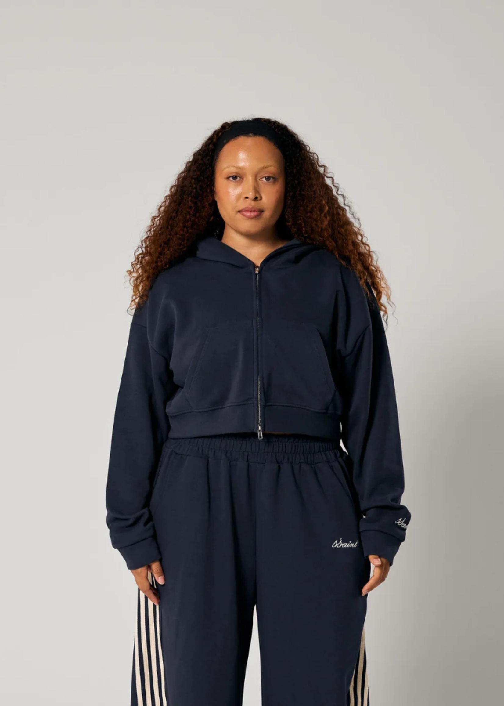 Ssaint Cropped Hood - Navy