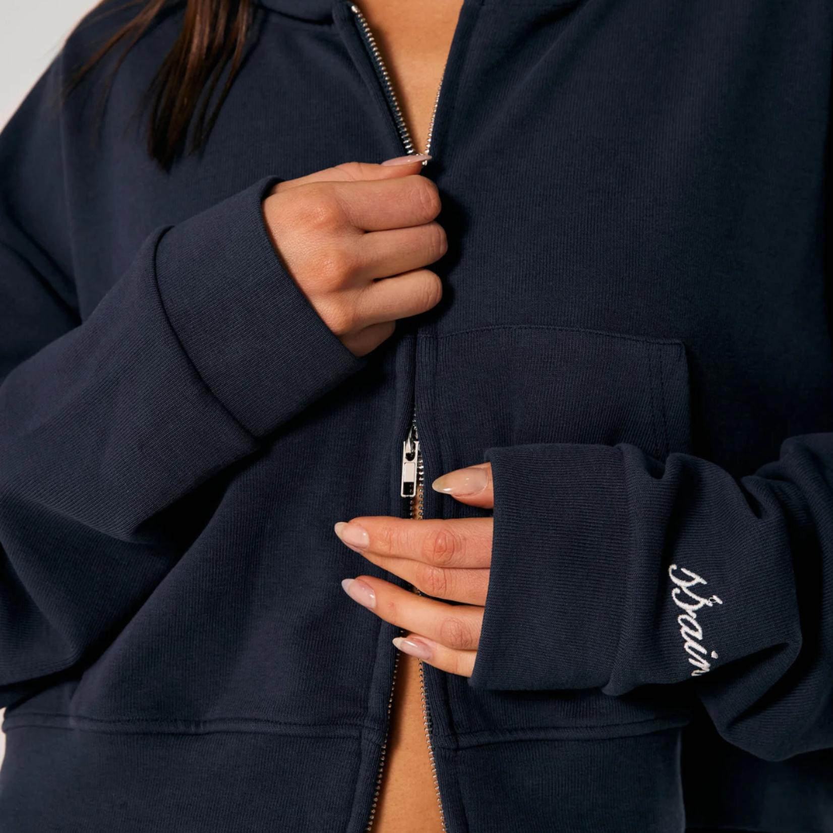 Ssaint Cropped Hood - Navy