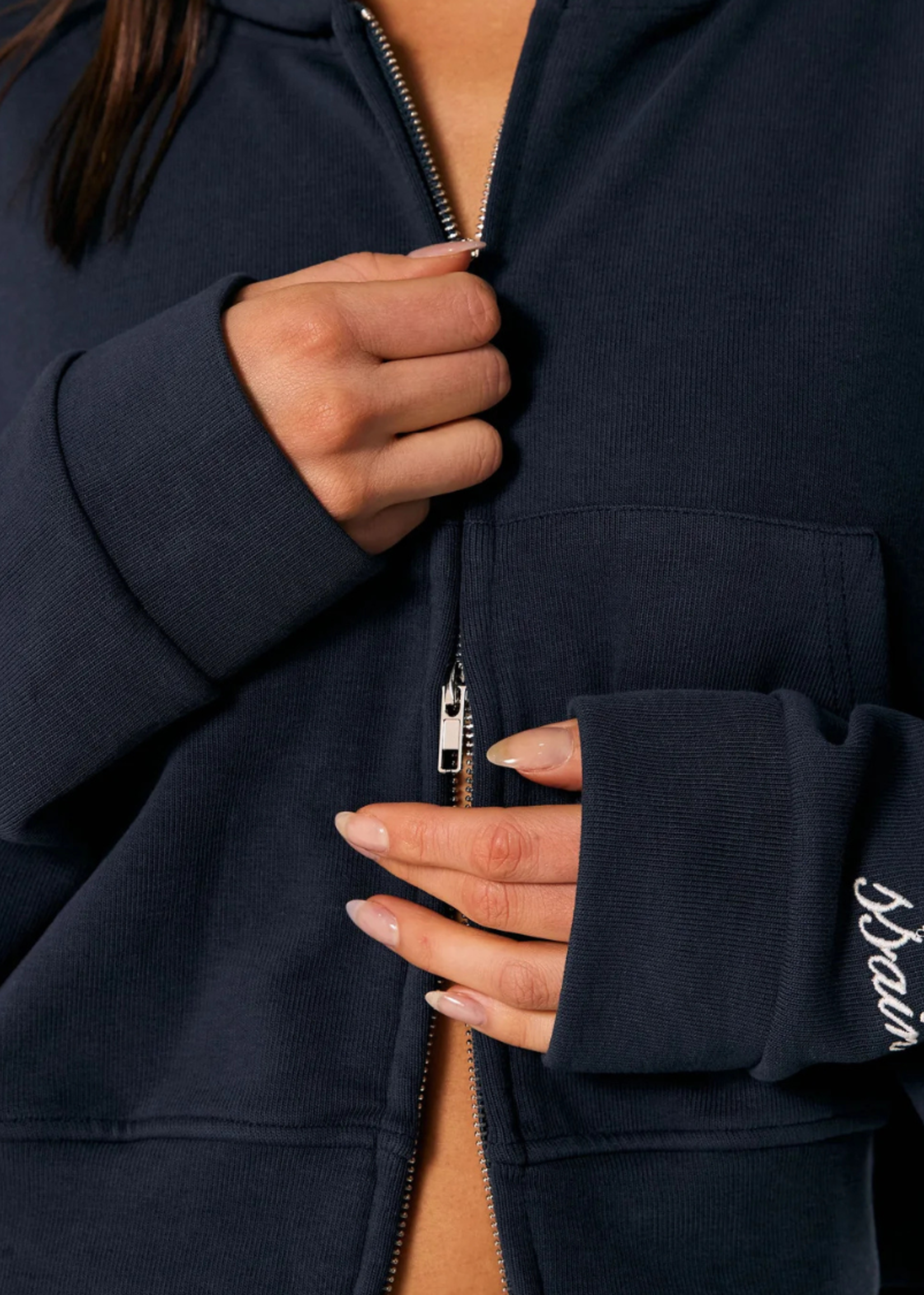 Ssaint Cropped Hood - Navy