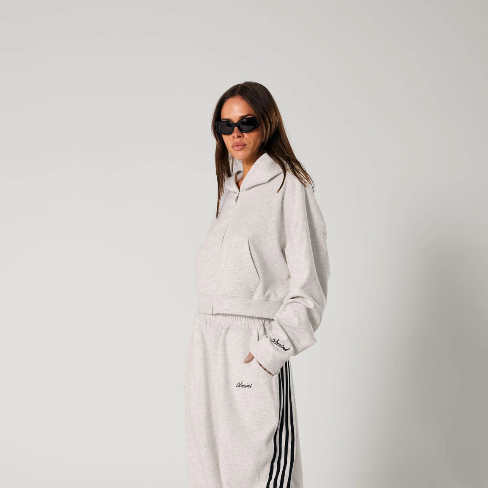 Ssaint Cropped Hood - Grey