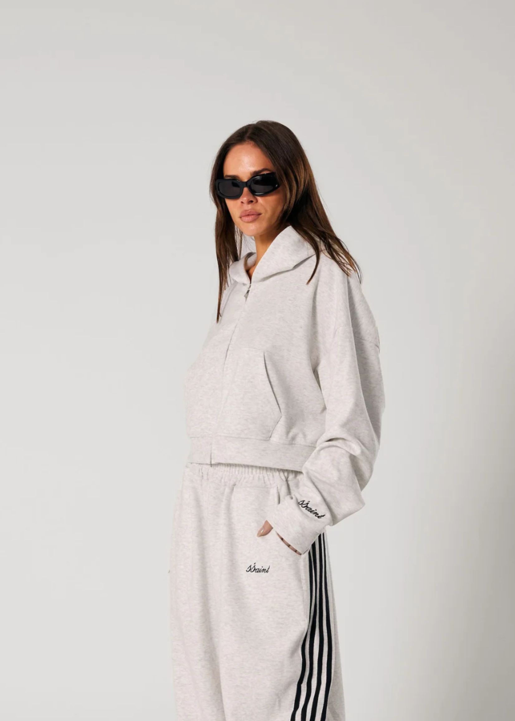 Ssaint Cropped Hood - Grey