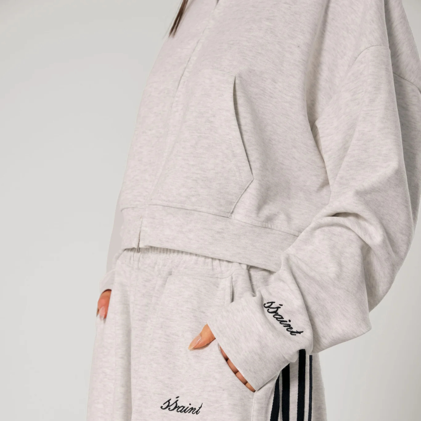 Ssaint Cropped Hood - Grey