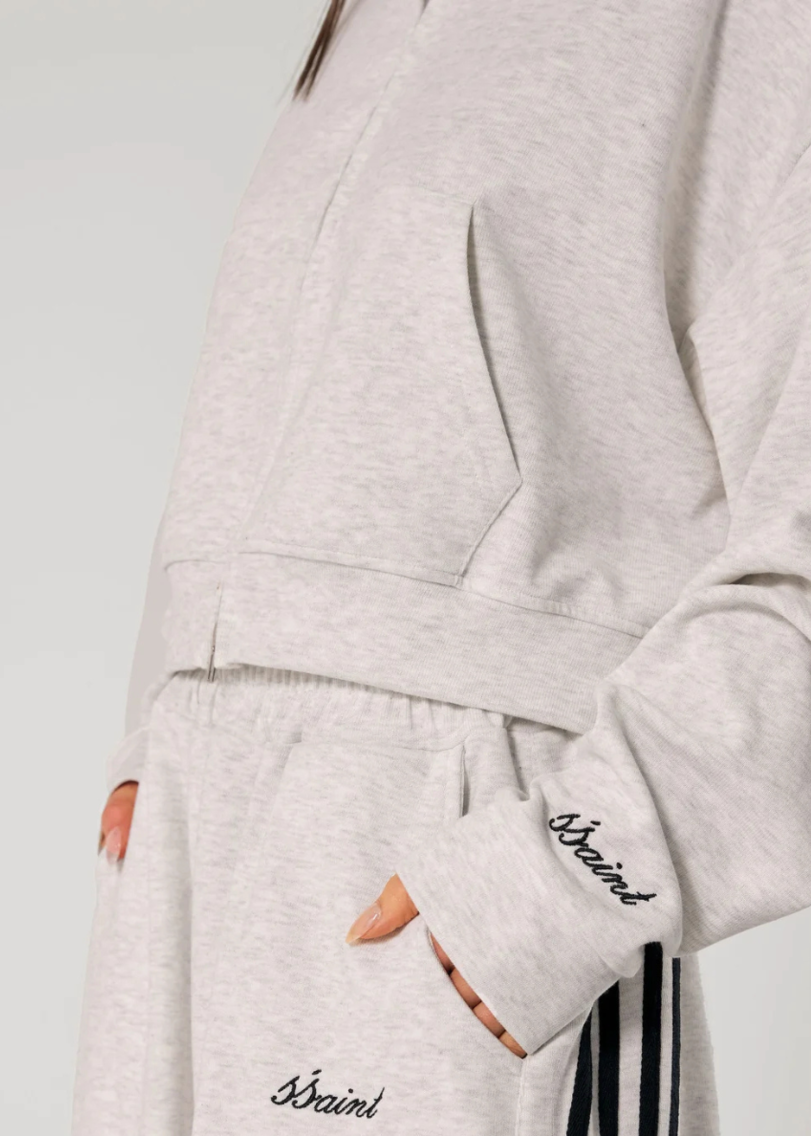 Ssaint Cropped Hood - Grey
