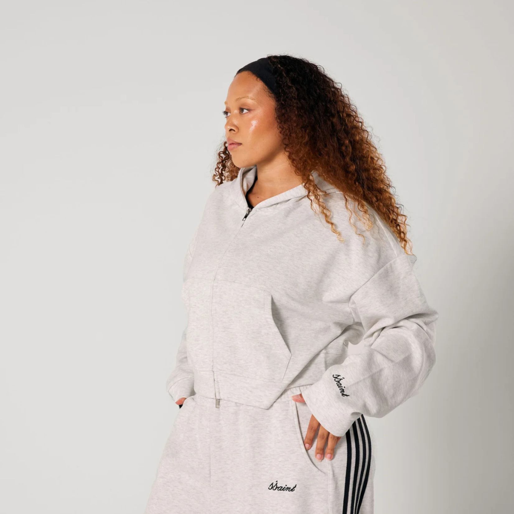 Ssaint Cropped Hood - Grey