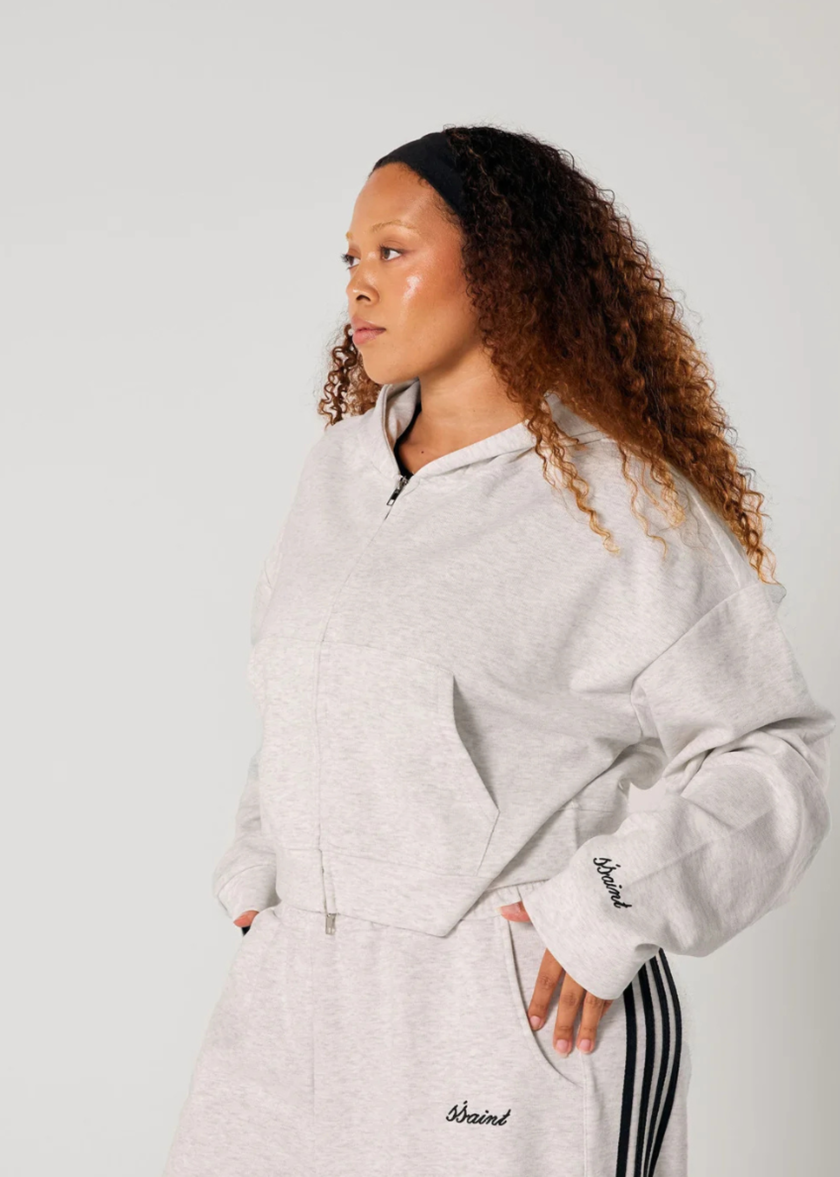 Ssaint Cropped Hood - Grey