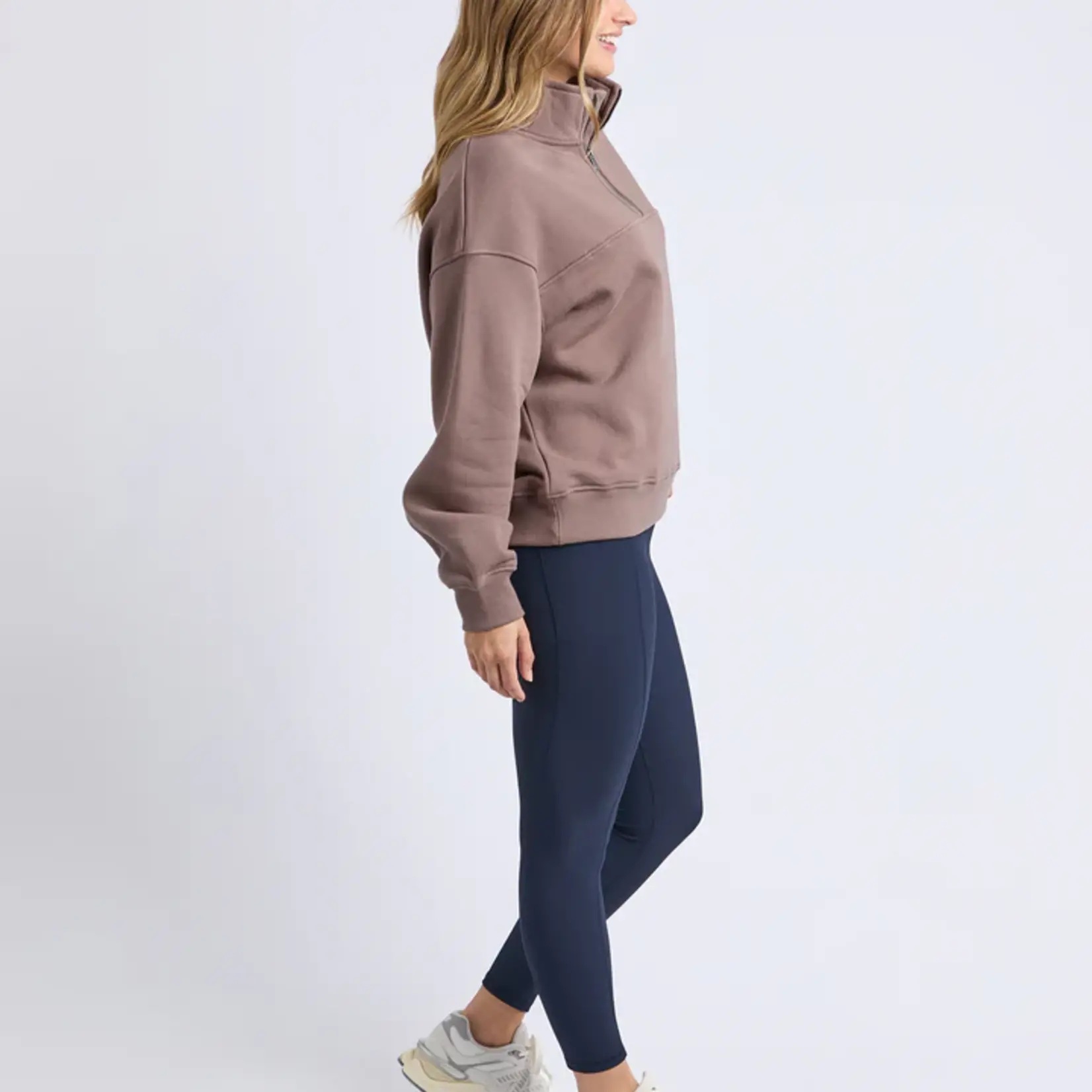 Foxwood College Zip Crew - Mocha