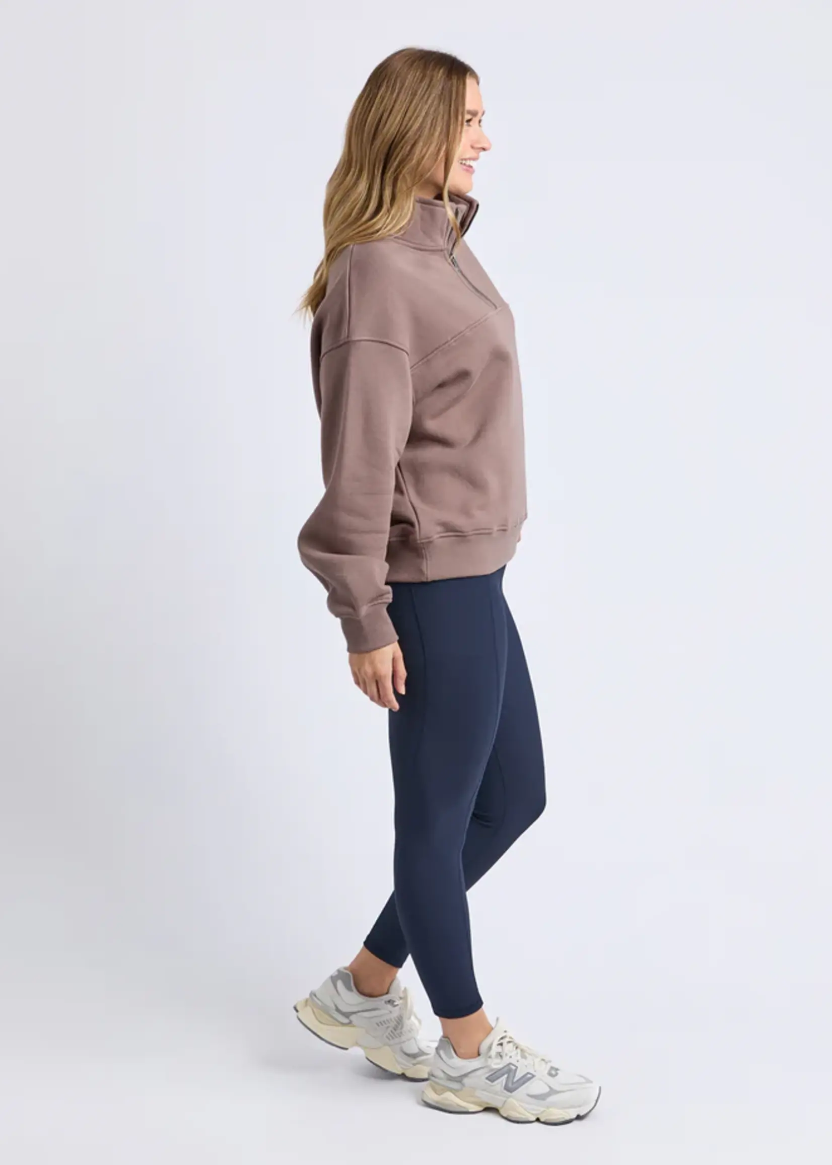 Foxwood College Zip Crew - Mocha