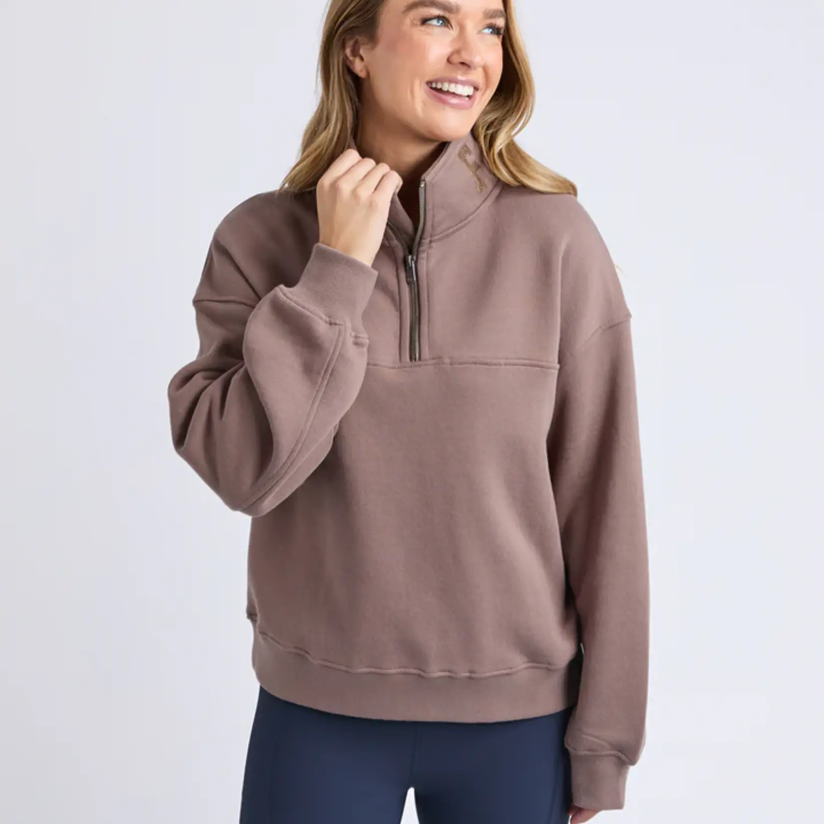 Foxwood College Zip Crew - Mocha