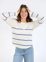 Elm Lifestyle Crosby L/S Tee Blue & White Stripe