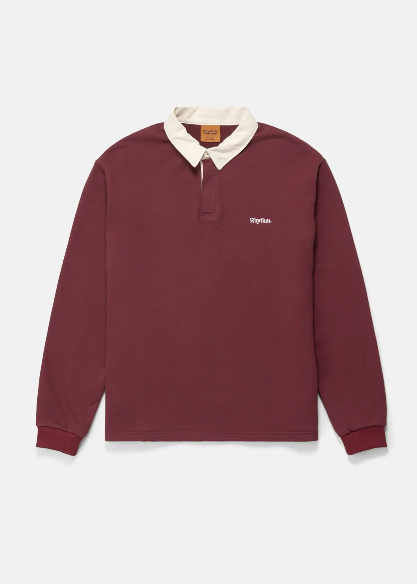 Rhythm Vintage Rugby LS Polo - Merlot