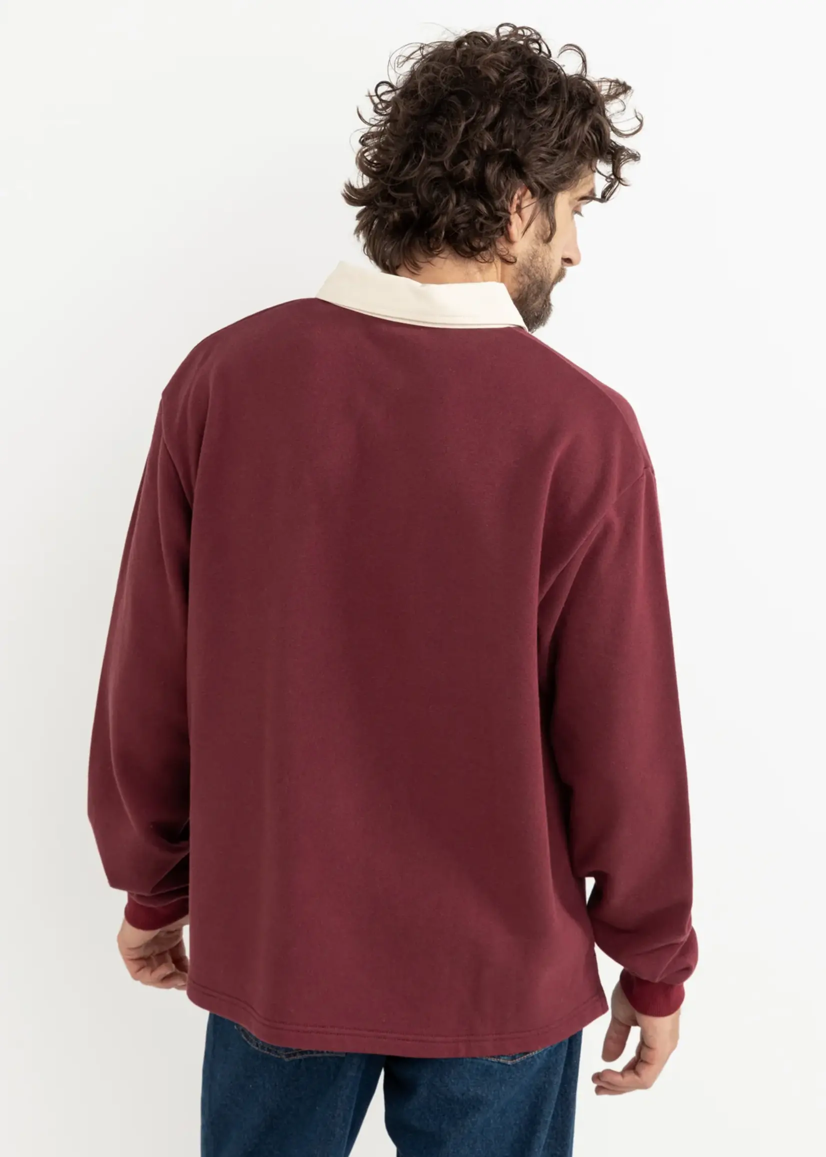 Rhythm Vintage Rugby LS Polo - Merlot