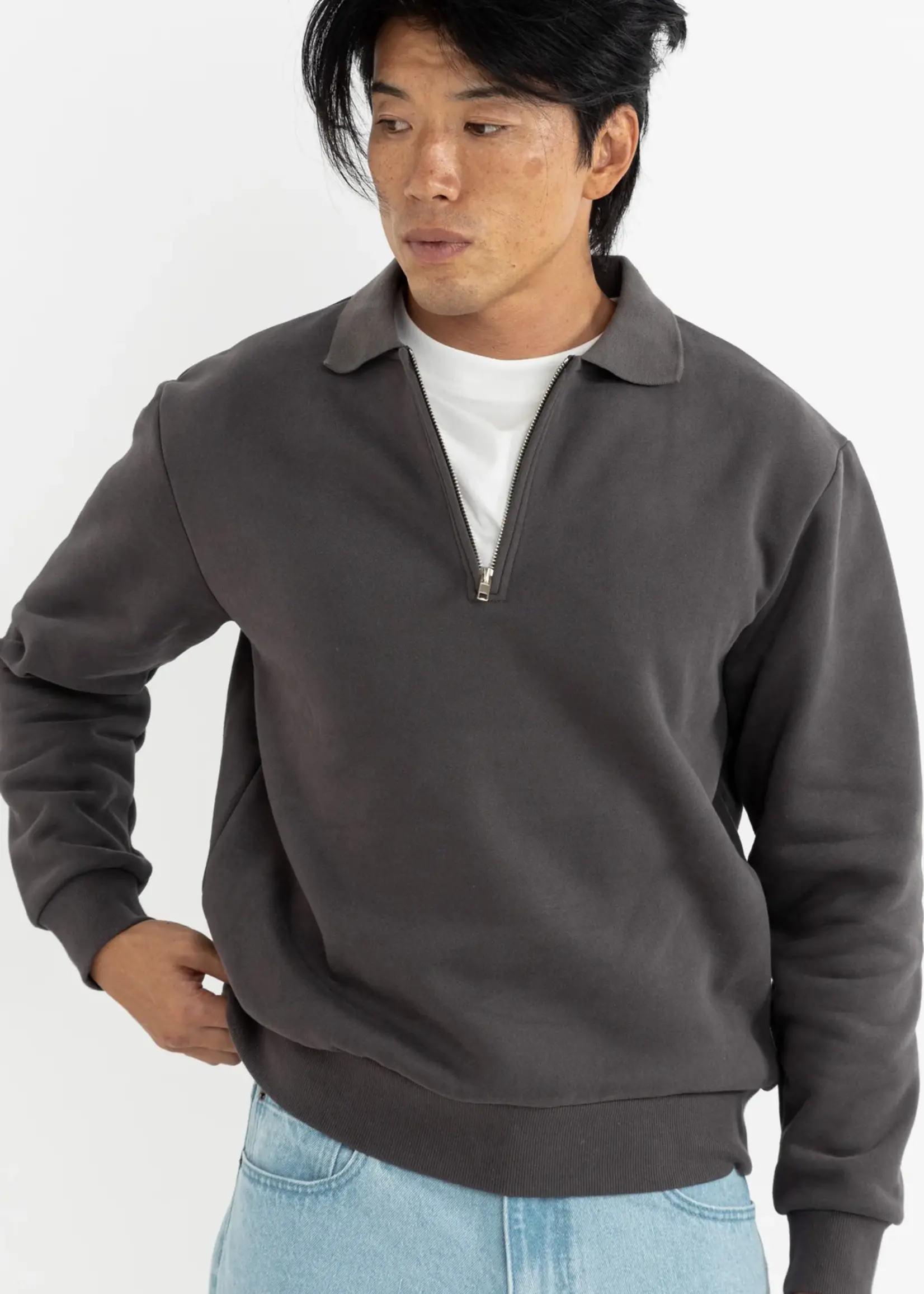 Rhythm Quarter Zip Fleece - Vintage Black