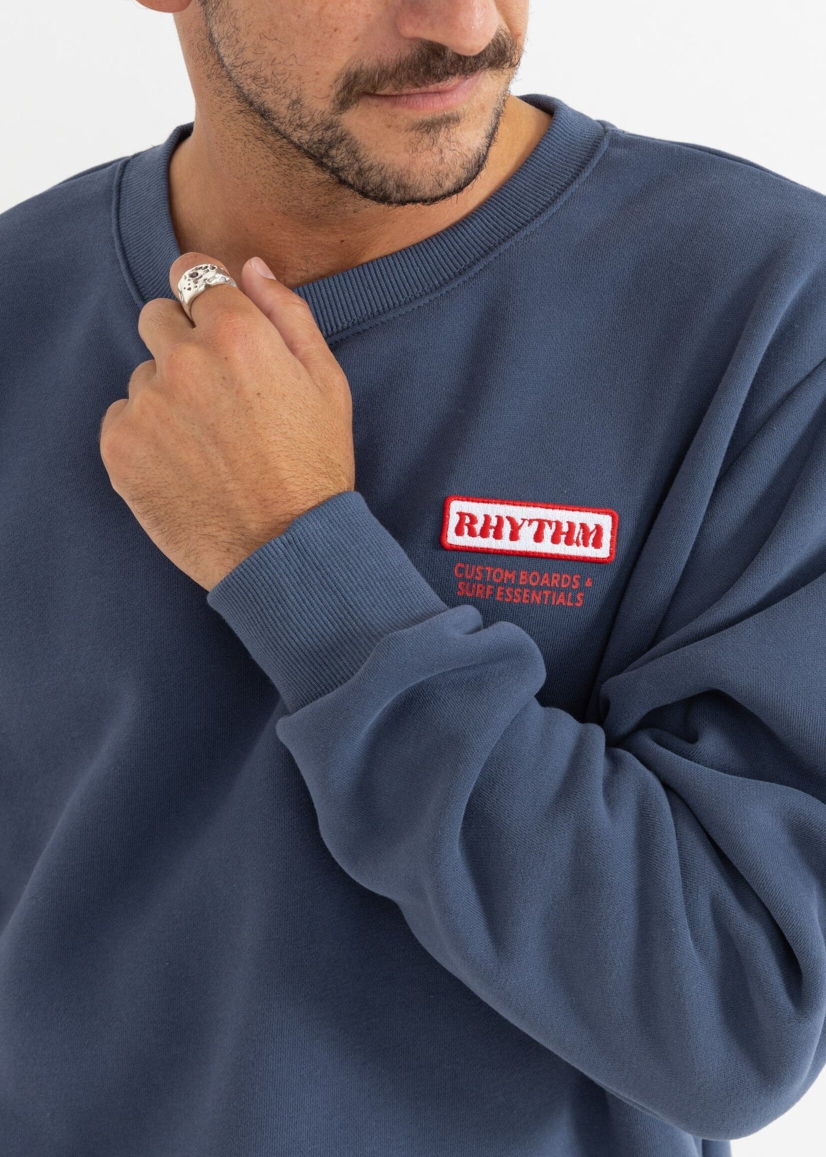 Rhythm Mechanics Crew Fleece - Indigo