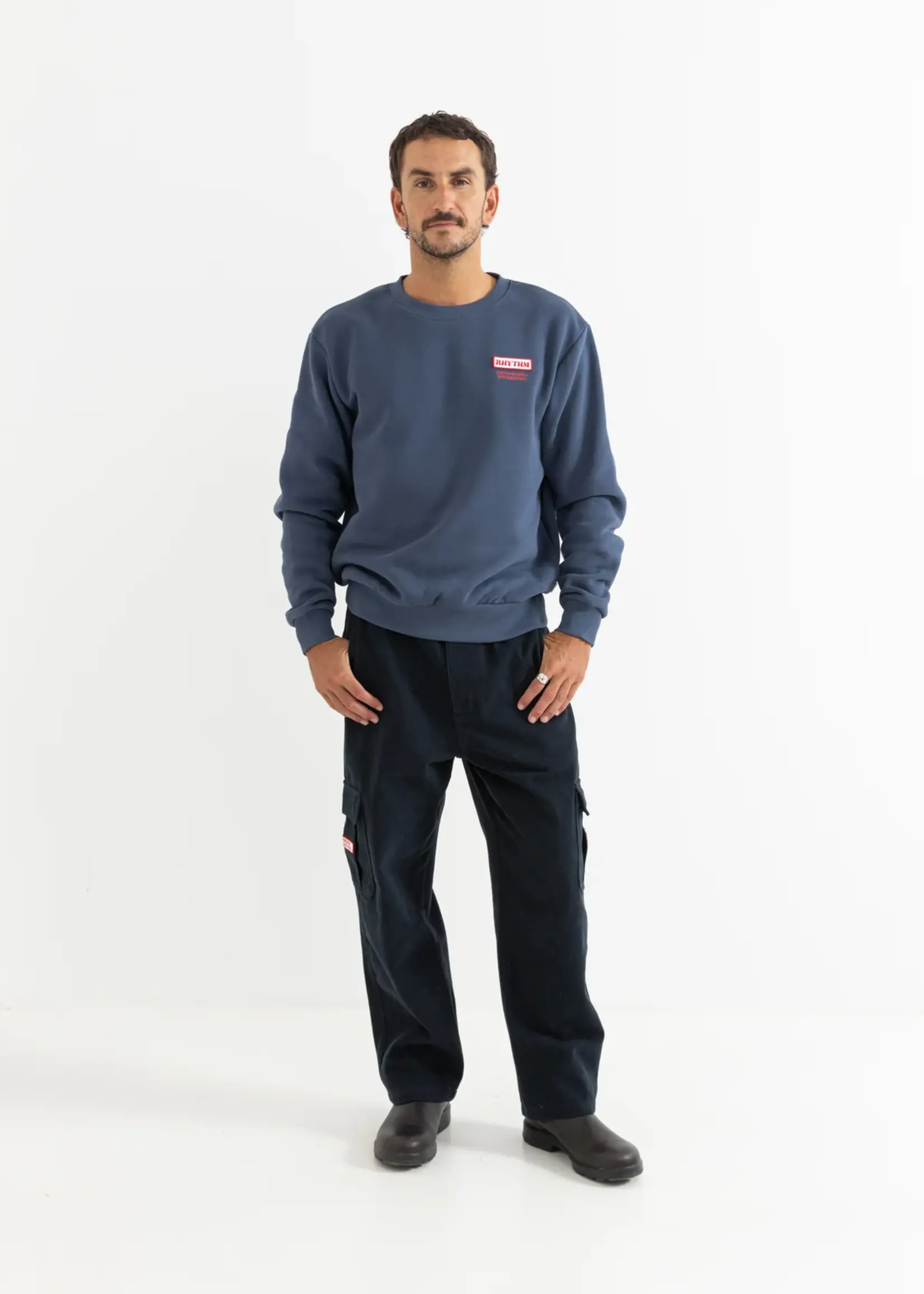 Rhythm Mechanics Crew Fleece - Indigo