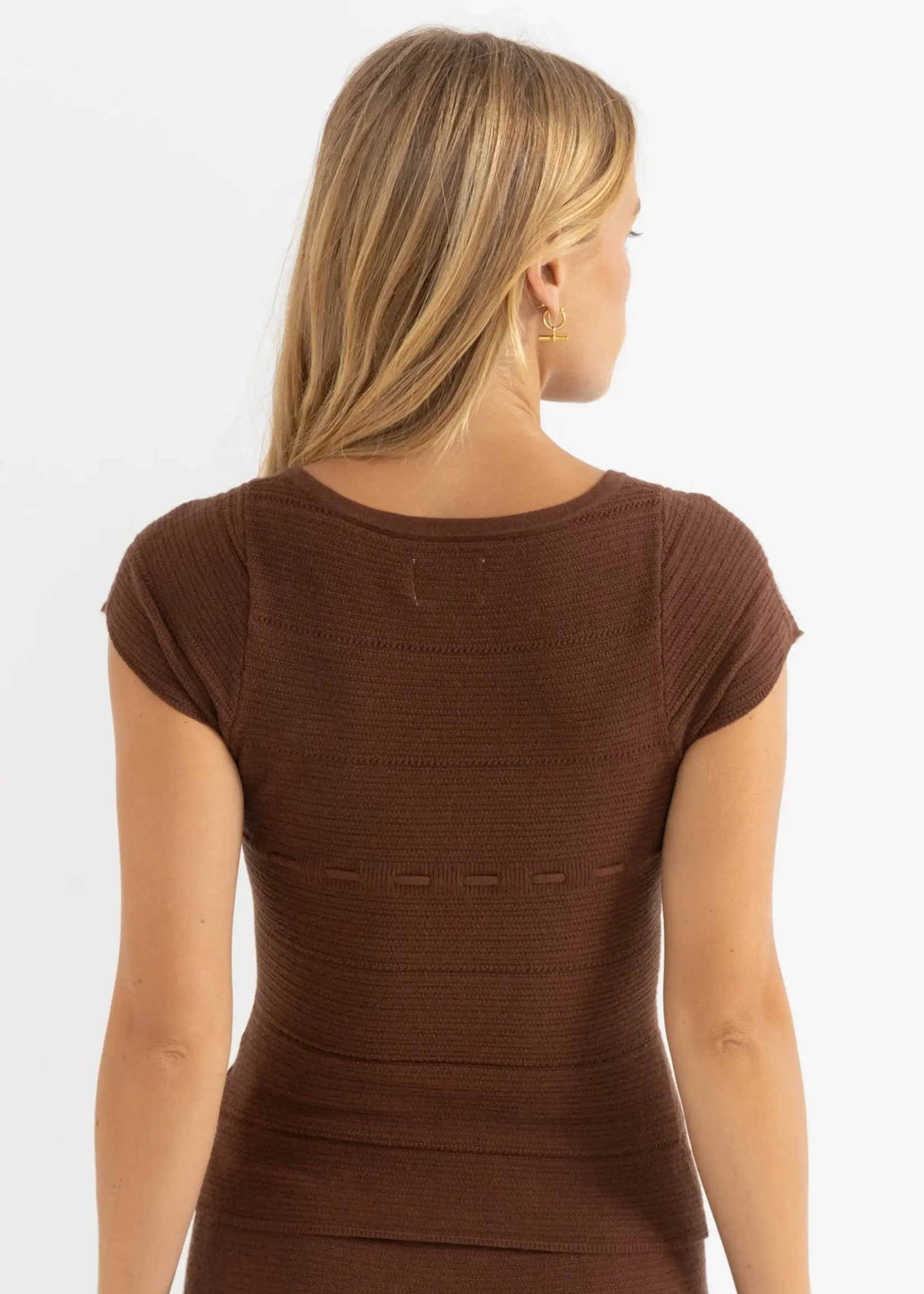 Rhythm Maggie Knit Top - Chocolate