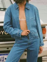 Rhythm Juliet Denim Jacket - Washed Blue