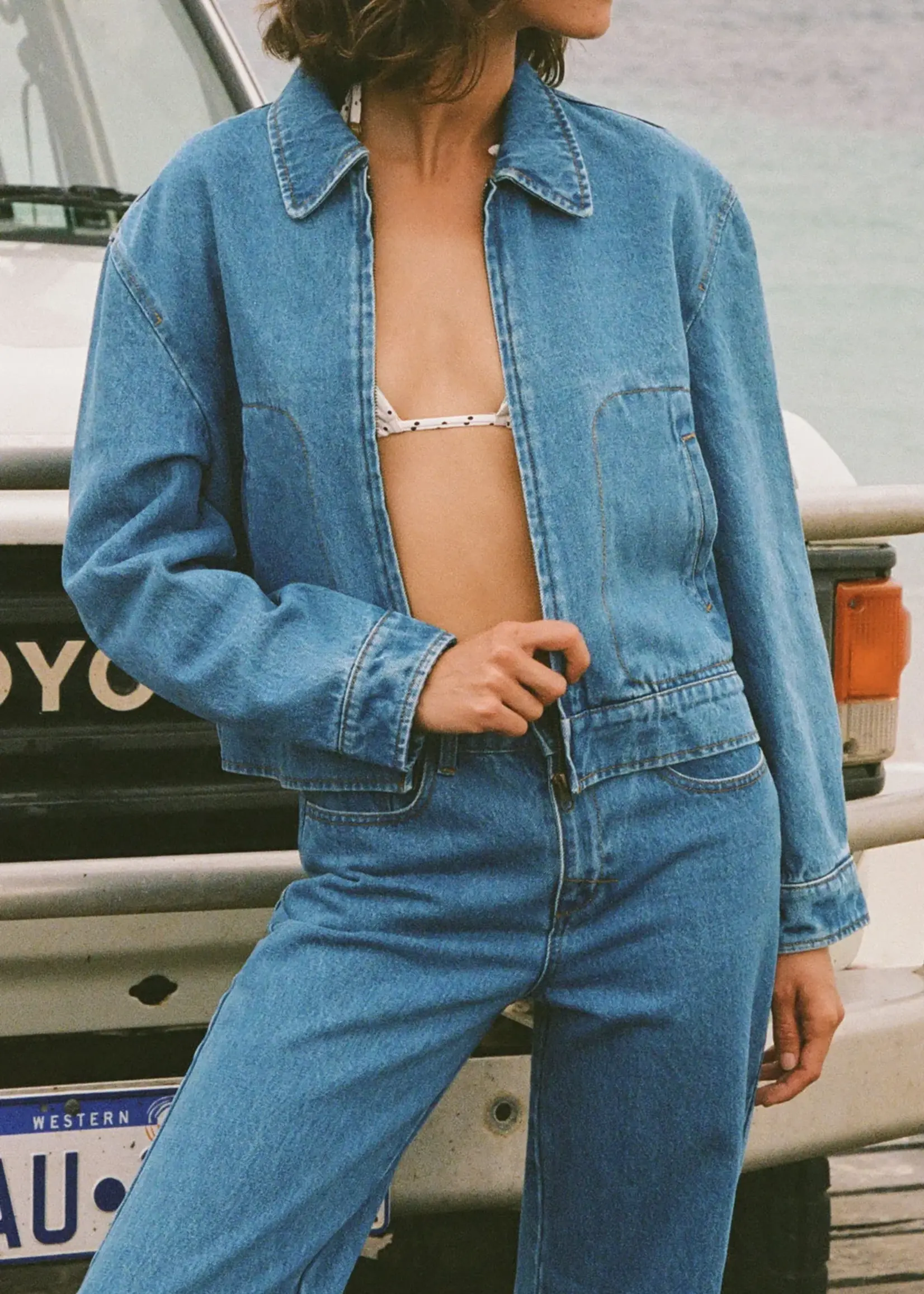 Rhythm Juliet Denim Jacket - Washed Blue