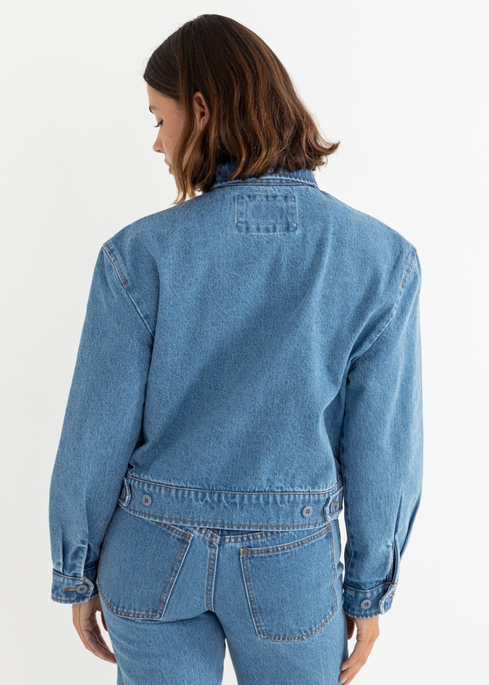 Rhythm Juliet Denim Jacket - Washed Blue