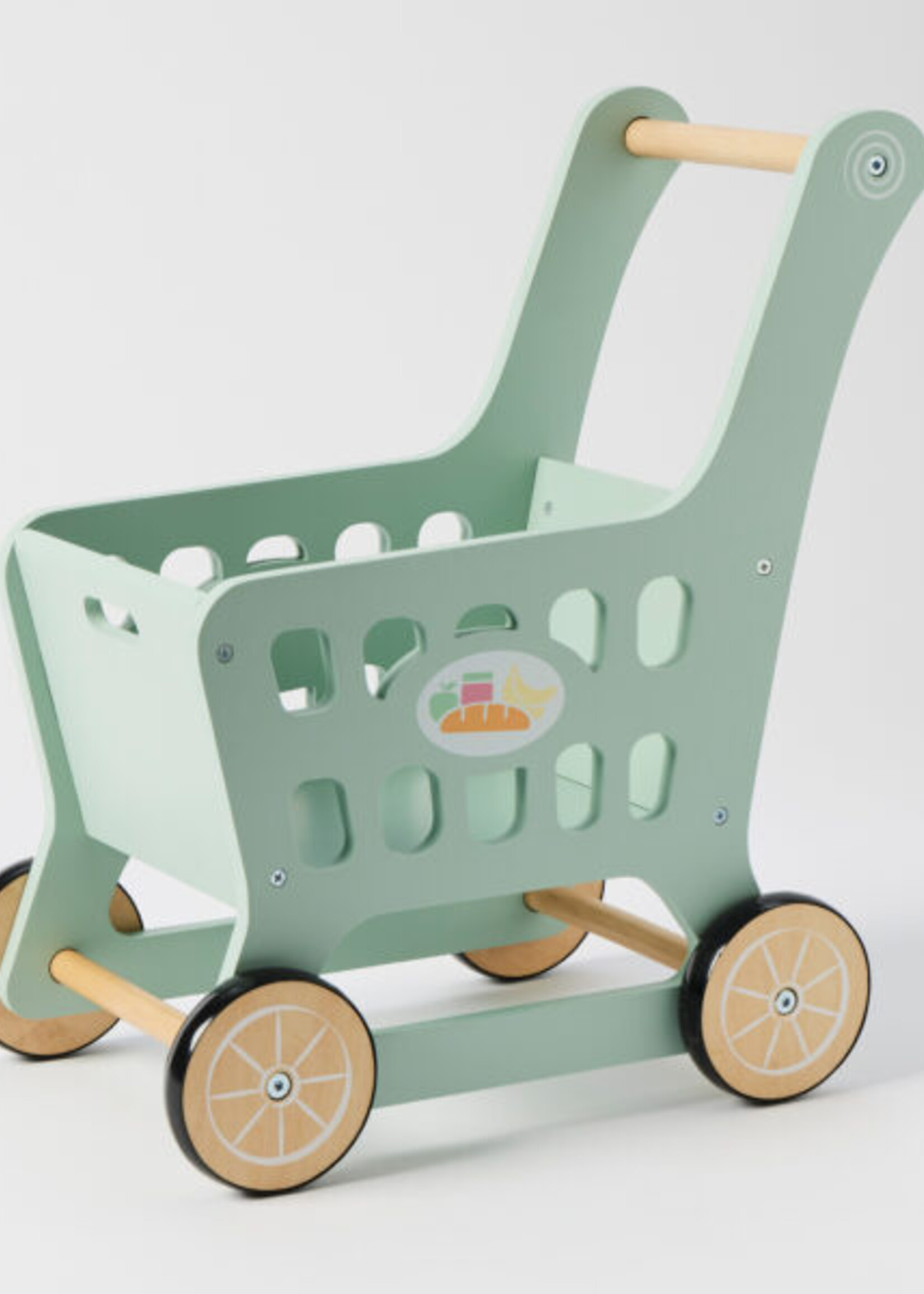 Wooden Shopping Trolley