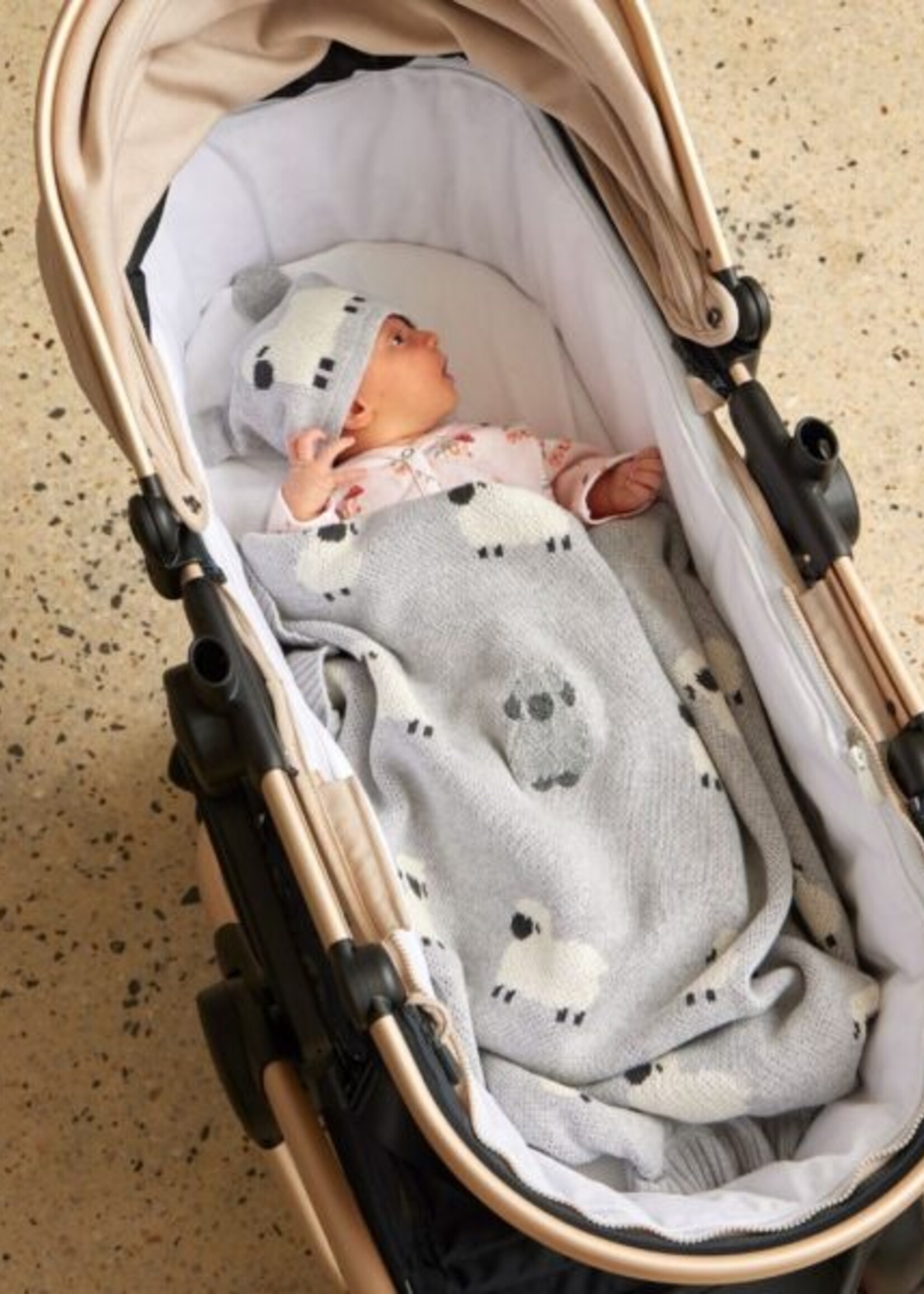 Jiggle & Giggle Little Meadows Knitted Baby Blanket