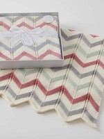 Jiggle & Giggle Blush Zig-Zag Knit Blanket