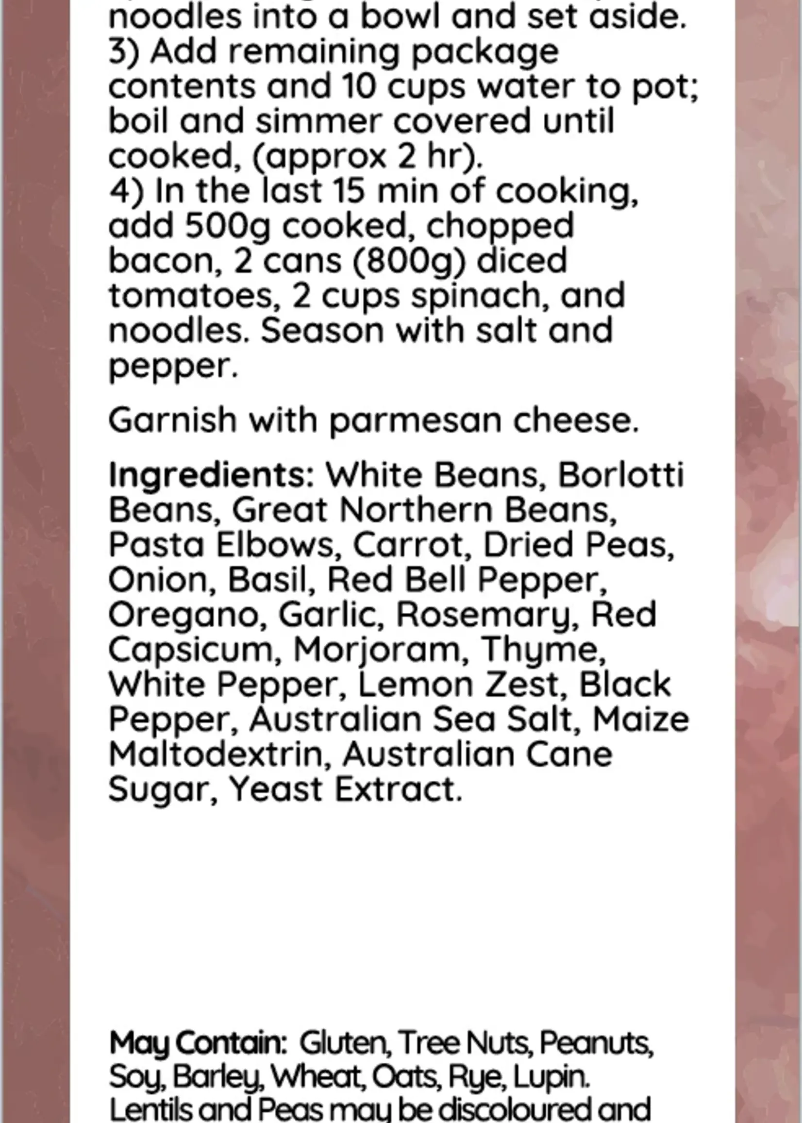 Gourment Taste Creations Italian Garden Soup Mix - 400g