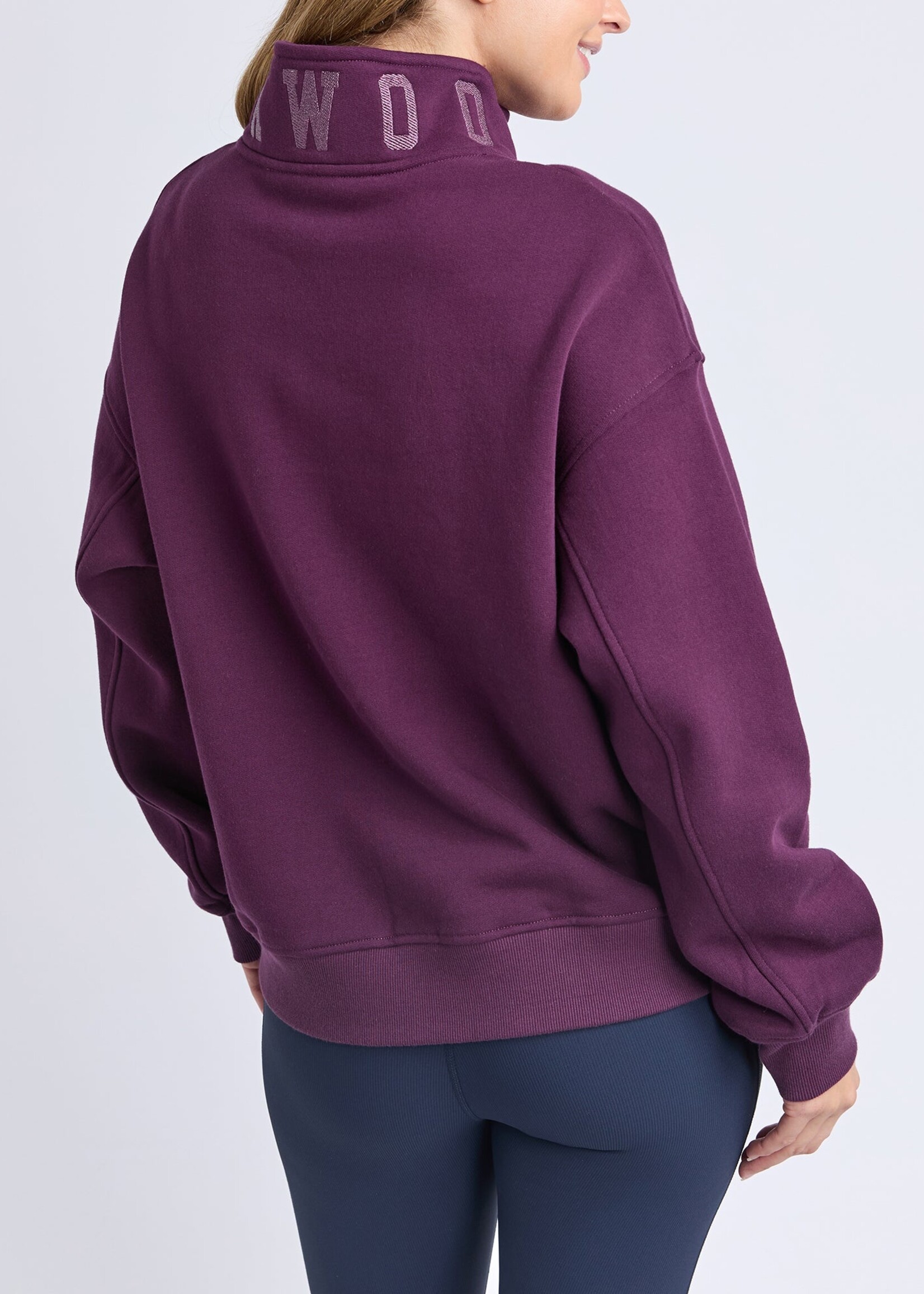 Foxwood College Zip Crew -Plum