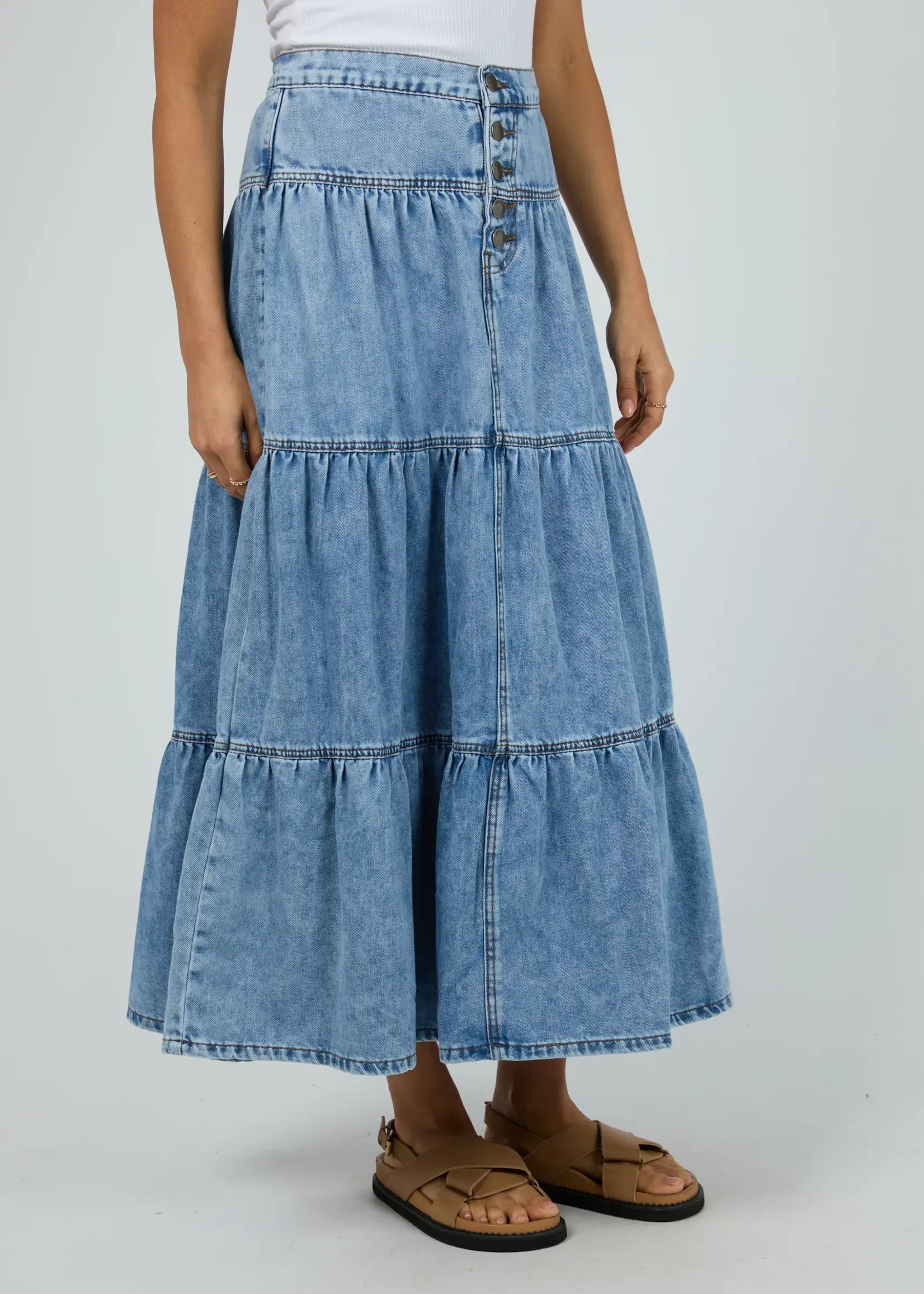 Coco Denim Maxi Skirt