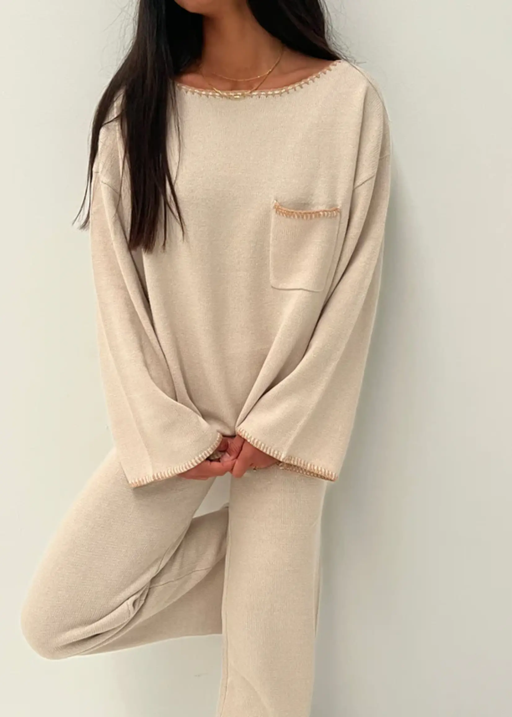 Rhythm Bondi Knit Straight Leg Pant