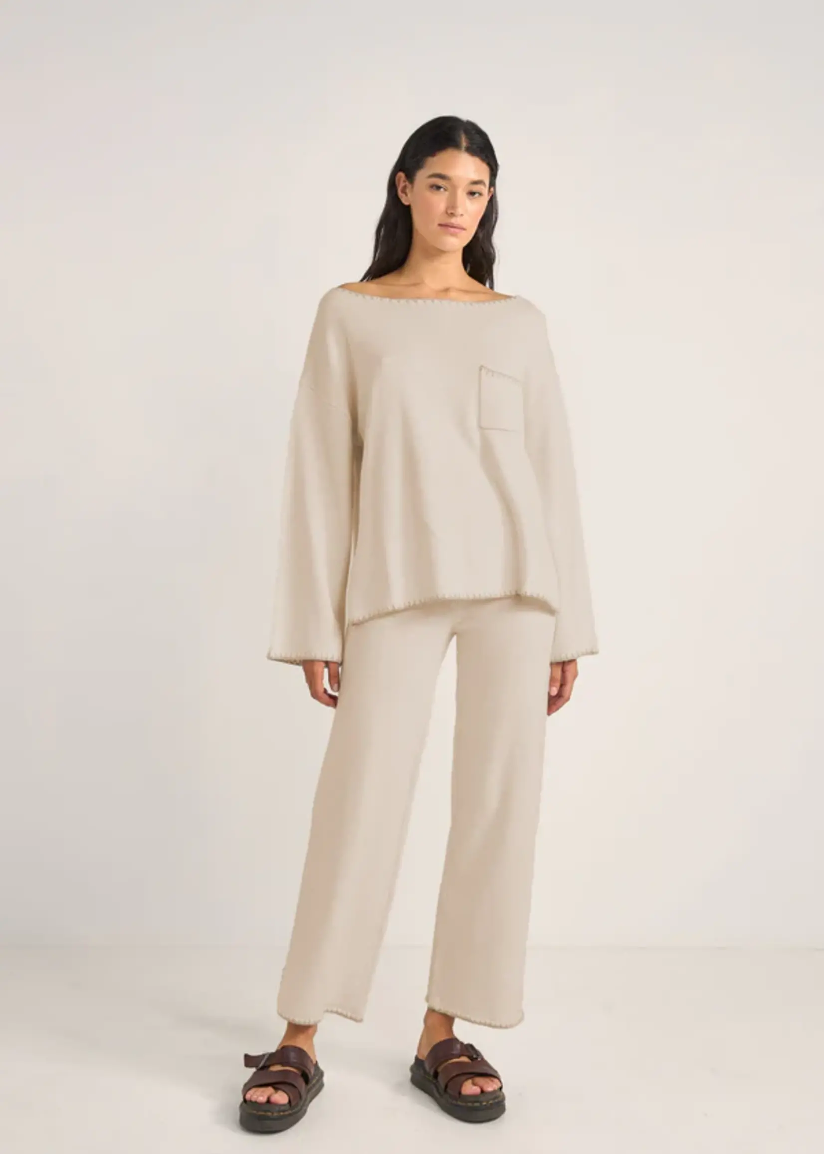 Rhythm Bondi Knit Straight Leg Pant
