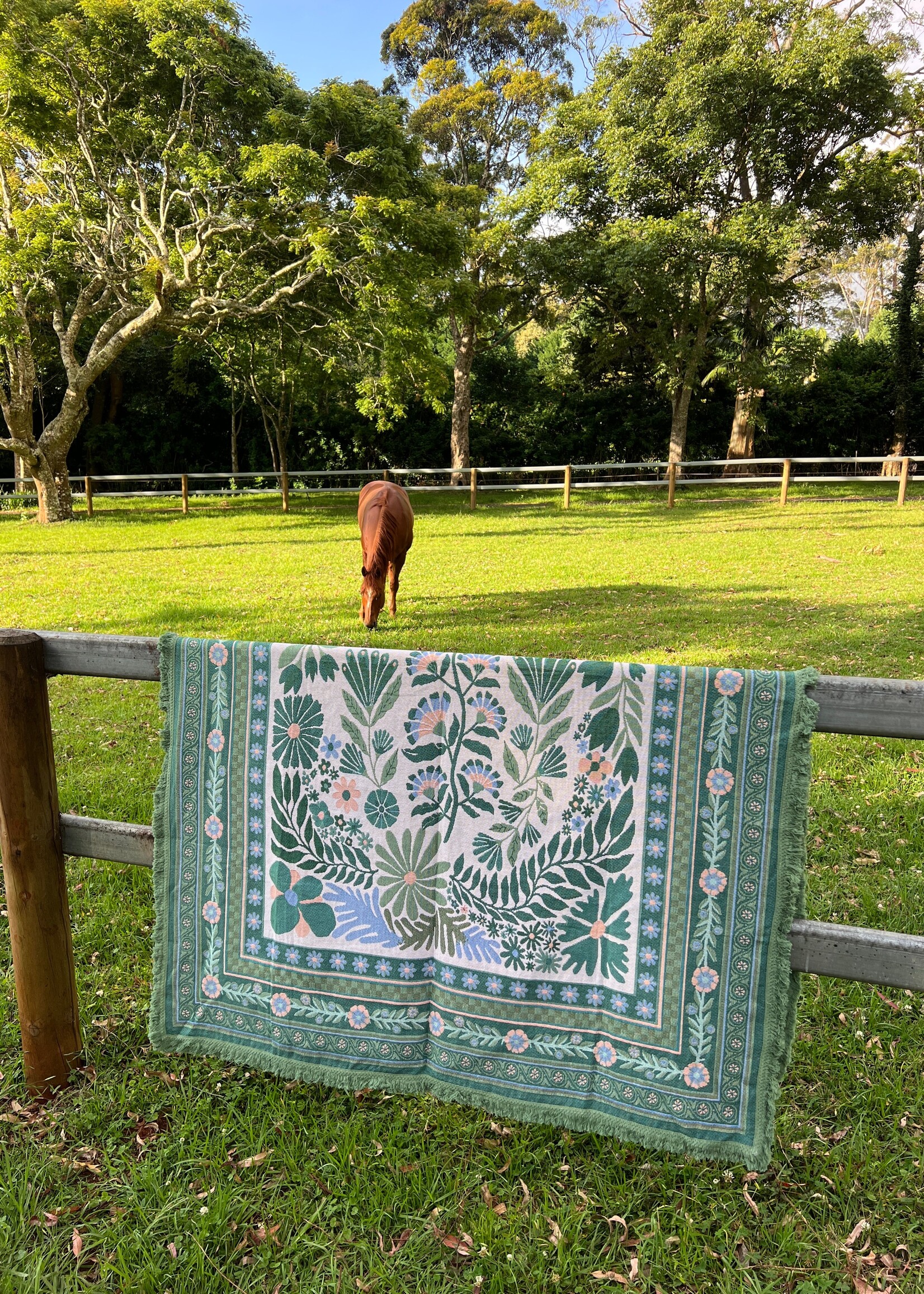 Salty Aura The Dahlia Green Rug