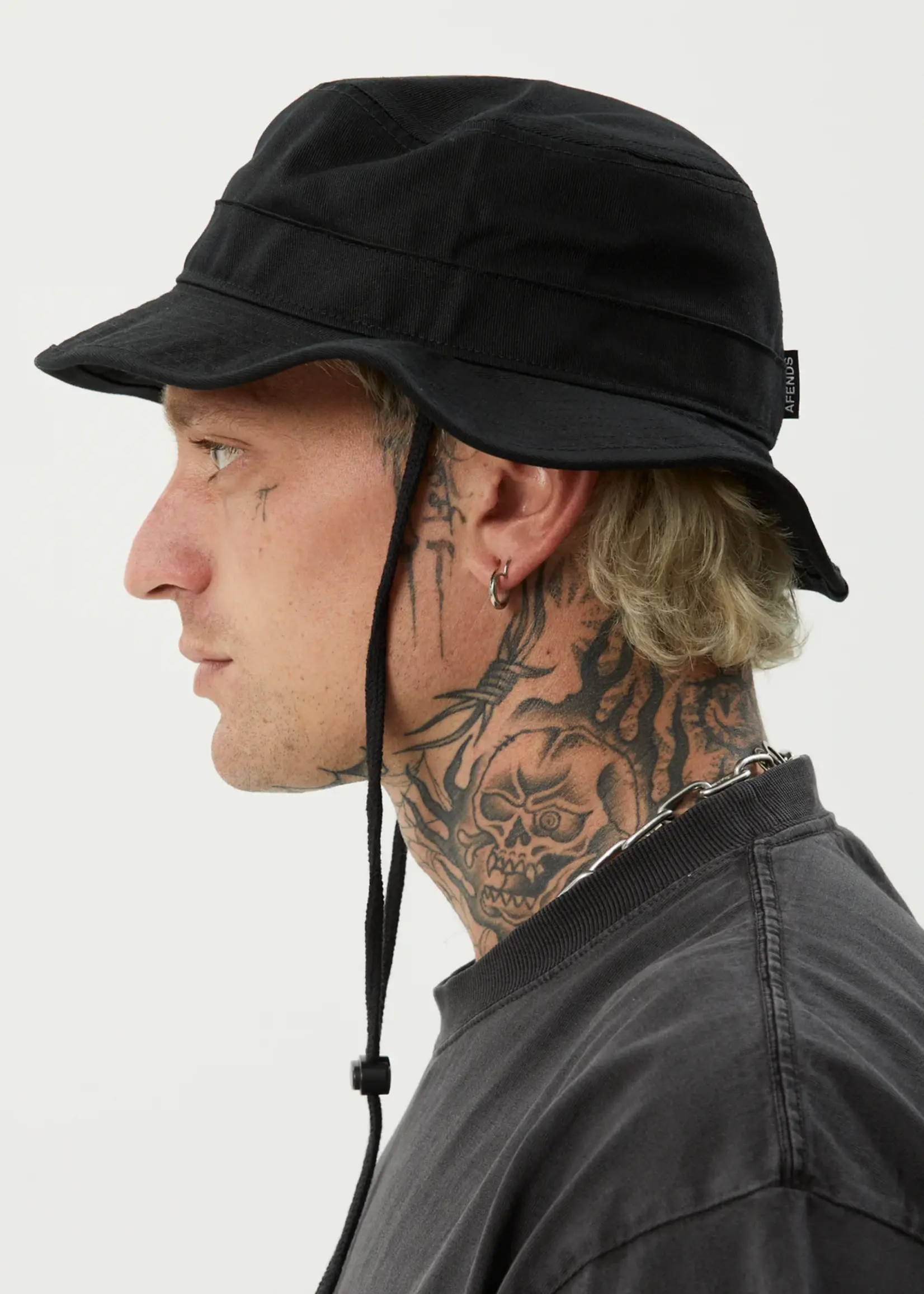 Flame Bucket Hat - Black