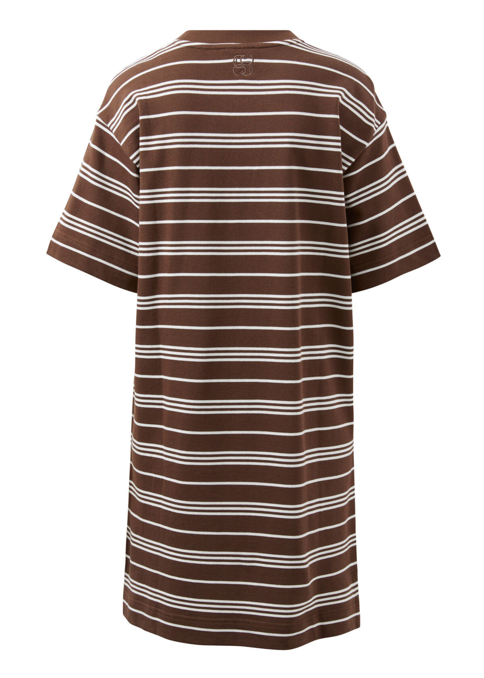 Ceres Life Cleo Mini Terry Dress - Choc White Stripe
