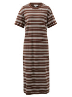 Ceres Life Charlotte Midi Terry Dress- Choc White Stripe