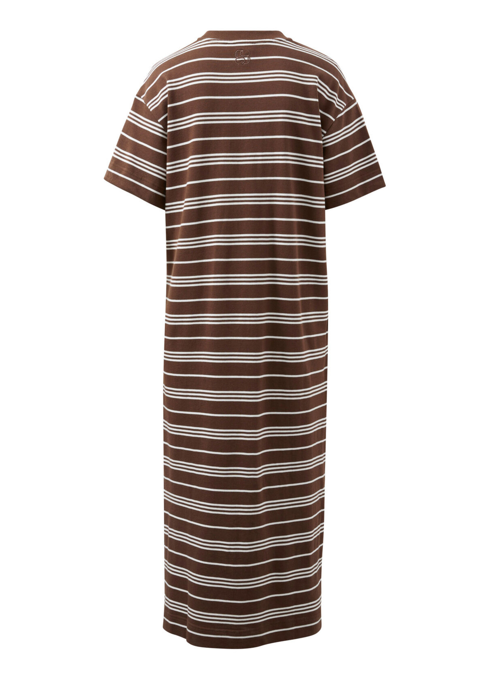 Ceres Life Charlotte Midi Terry Dress- Choc White Stripe