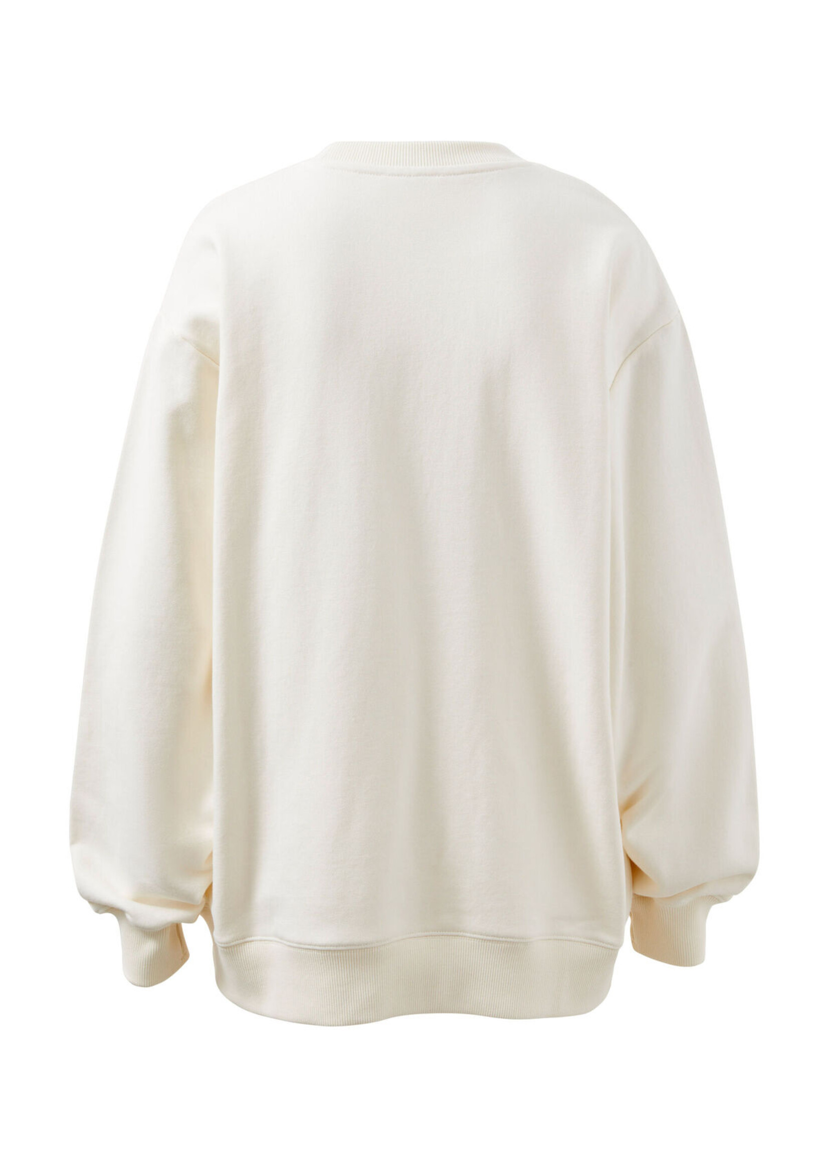 Ceres Life Isla Oversized Slouchy Crew - Winter White Heritage Logo