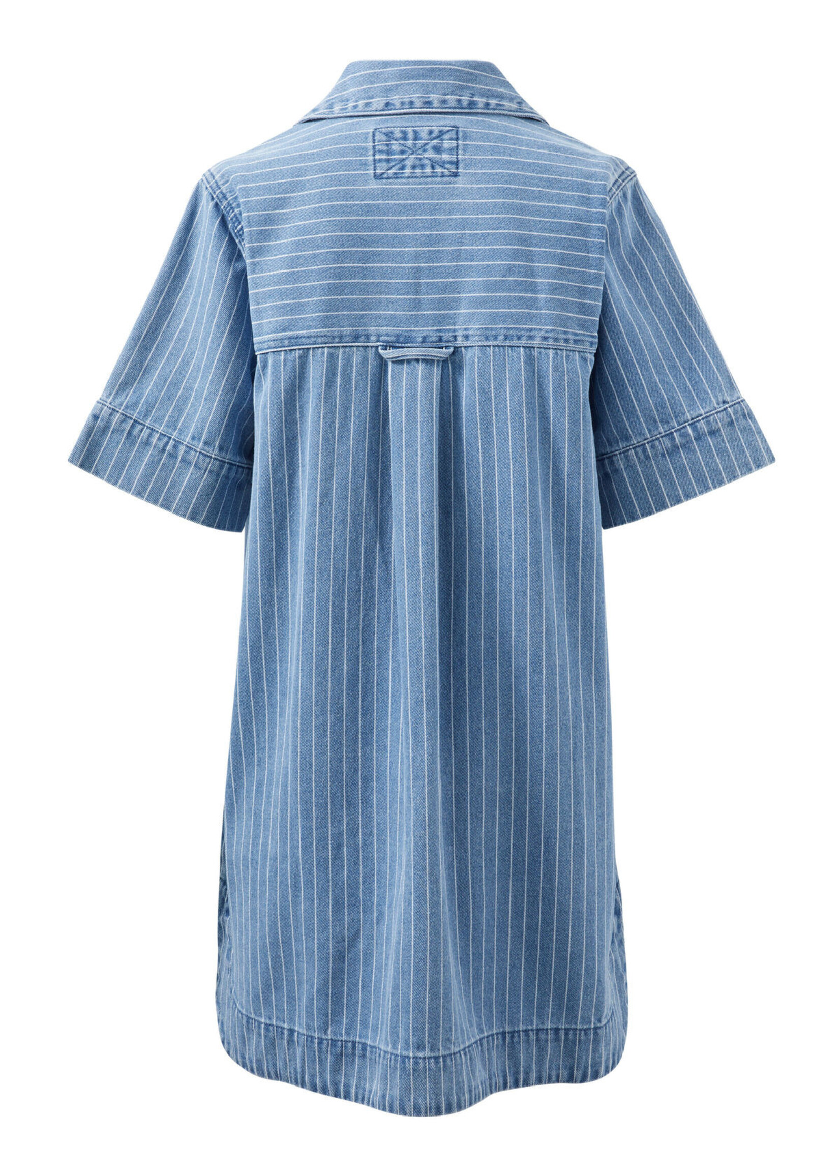 Ceres Life Sammy Relaxed Shirt Dress - Indigo Stripe