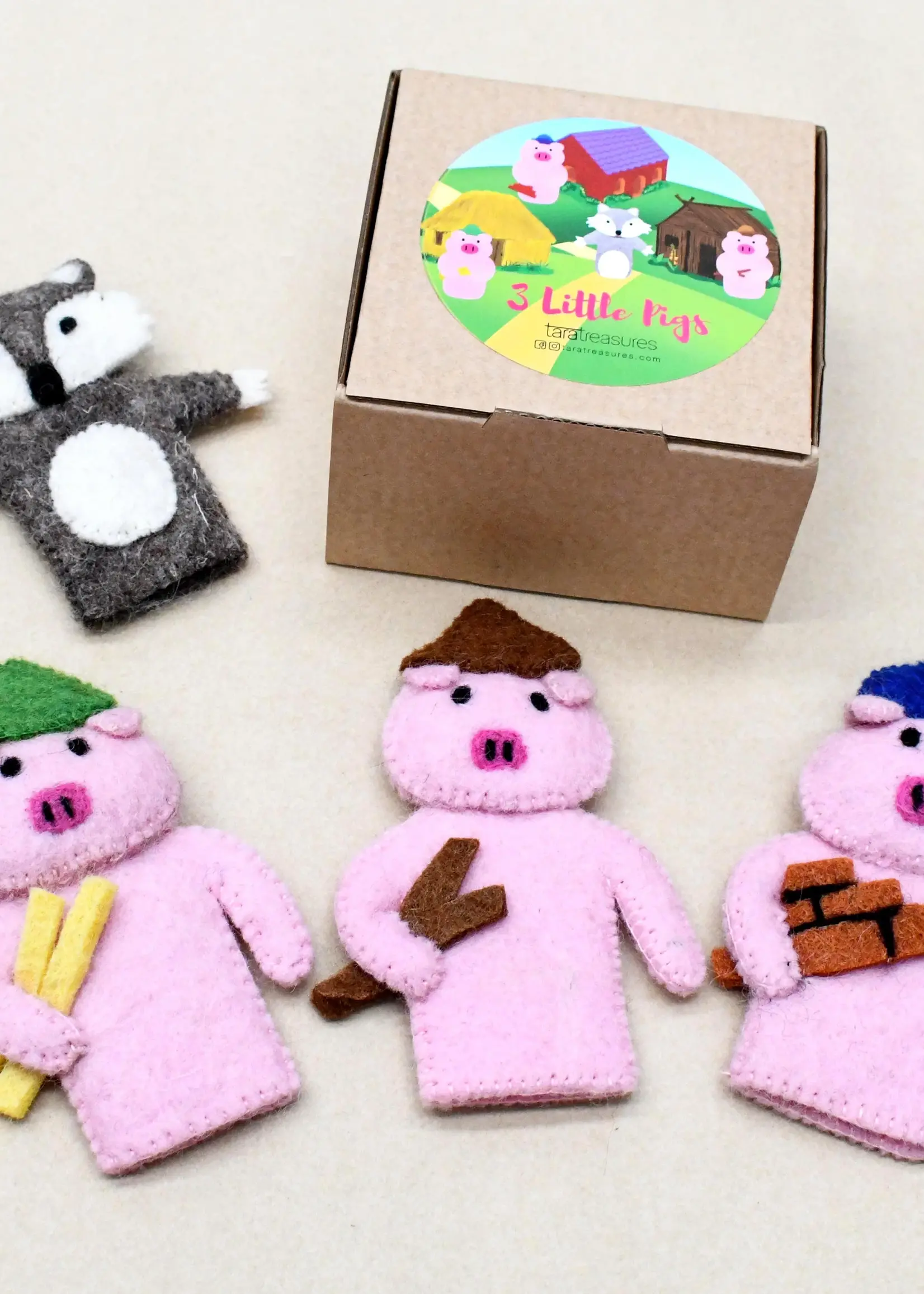 The Three Little Pigs - Finger Puppet Set