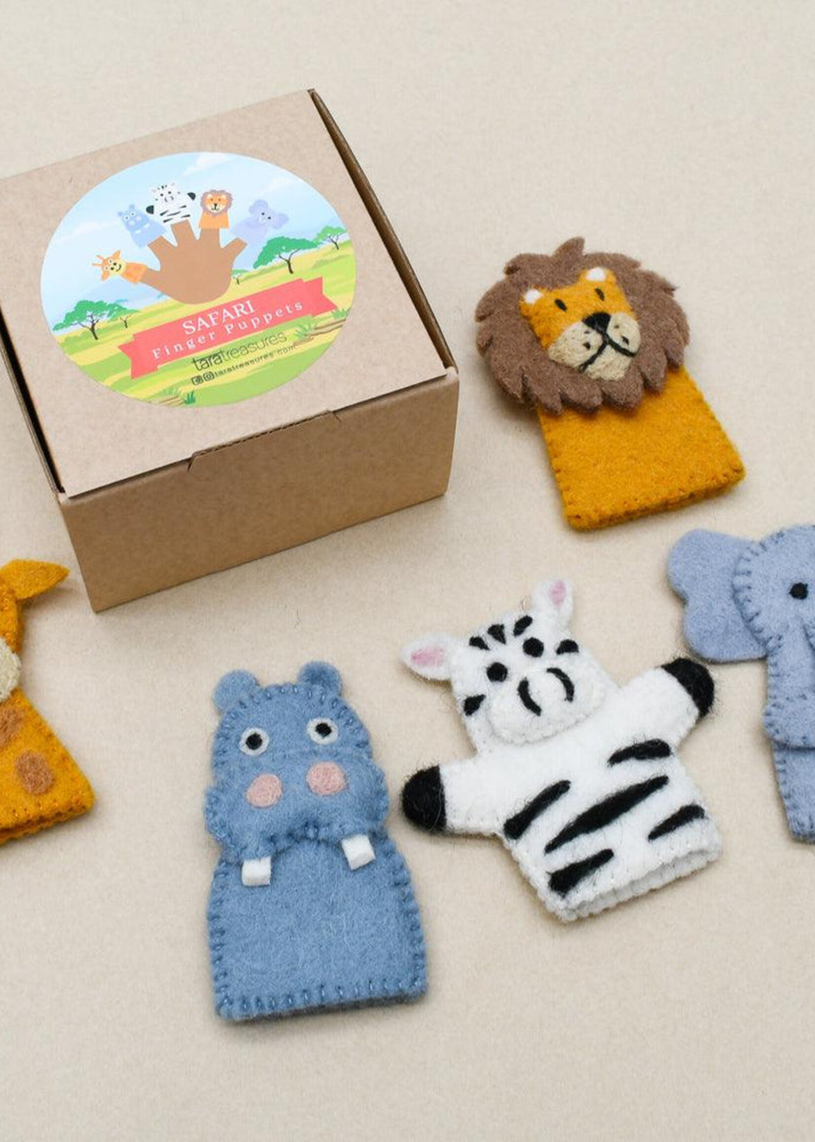 Safari Animals - Finger Puppet Set