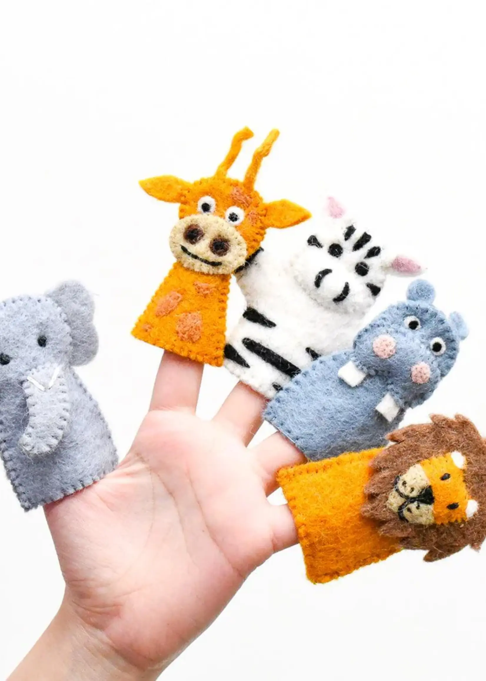 Safari Animals - Finger Puppet Set