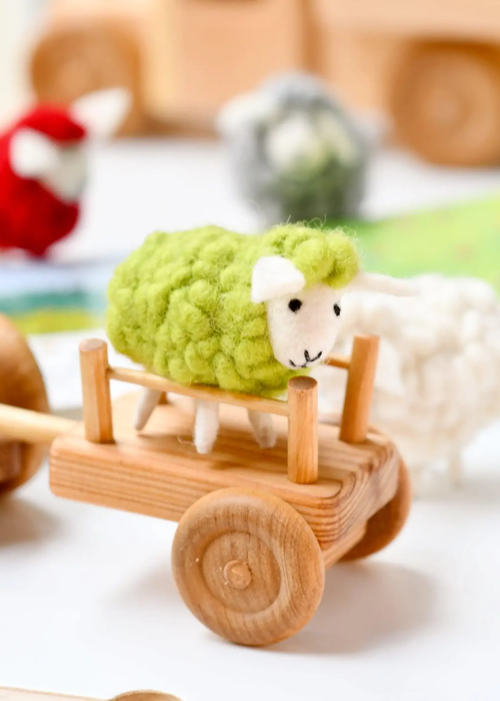 Felt Green Sheep Toy