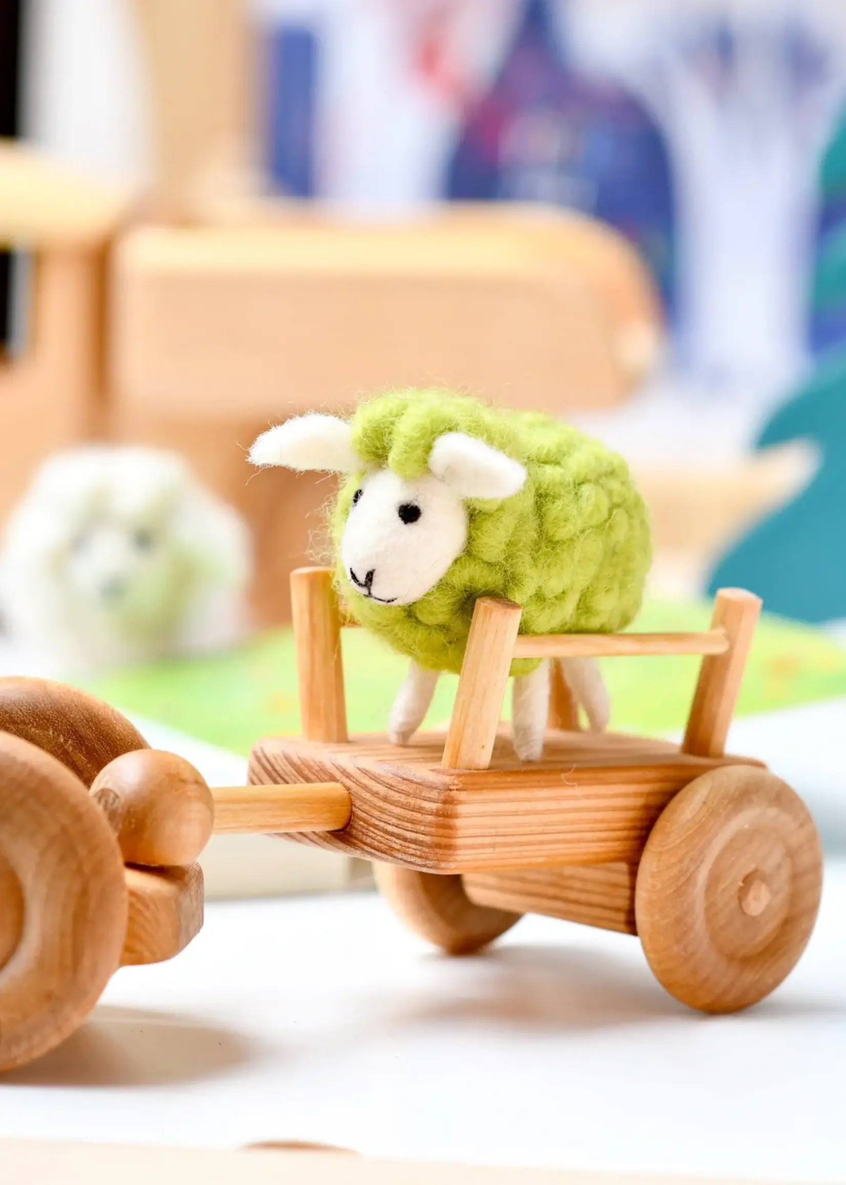 Felt Green Sheep Toy