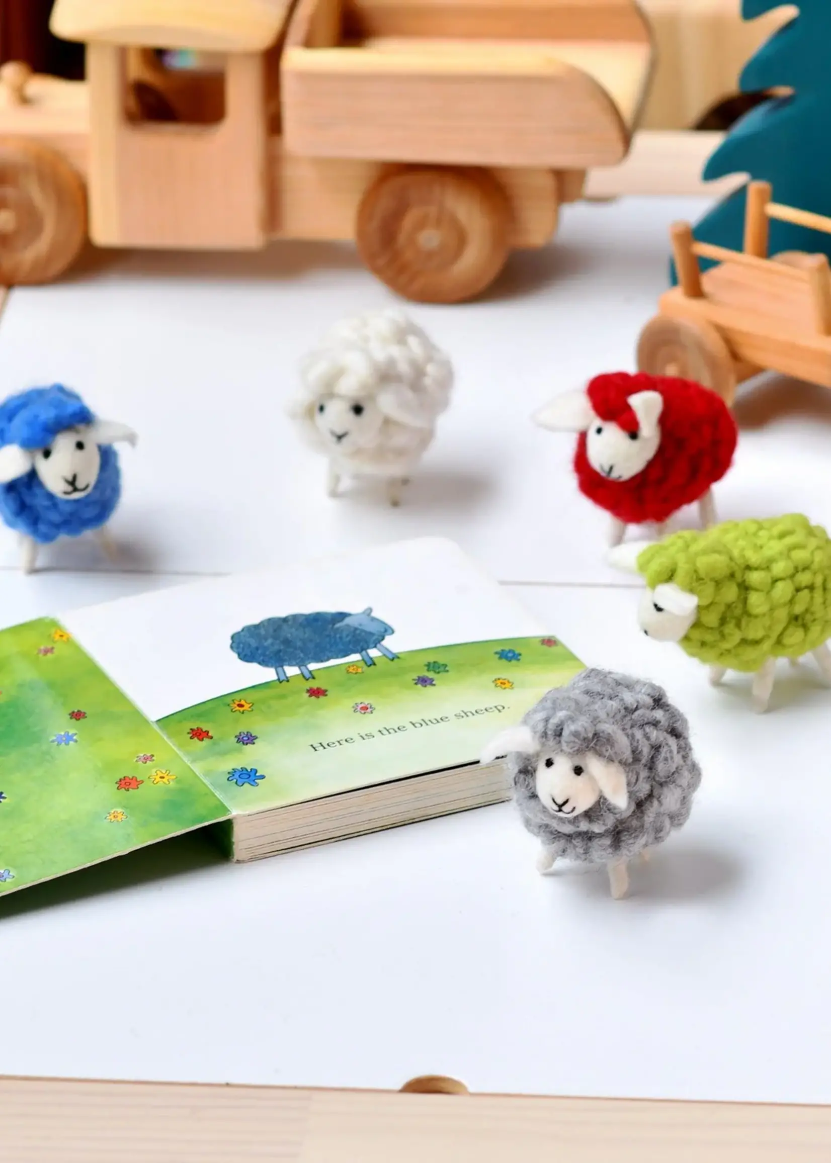 Felt Green Sheep Toy