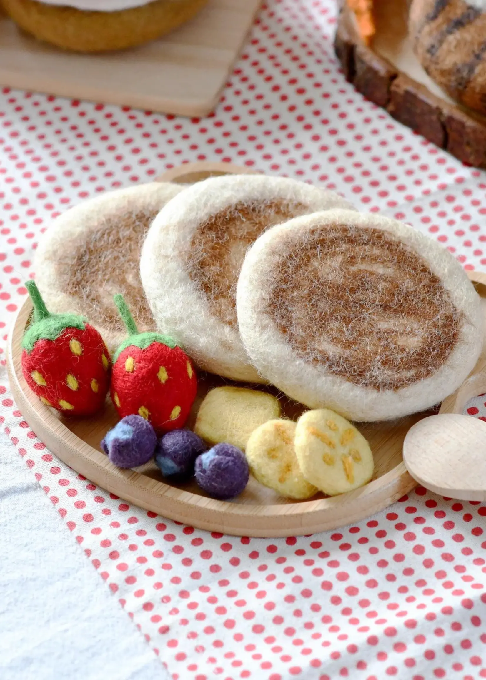 Felt Pancake Stack Play Food Set