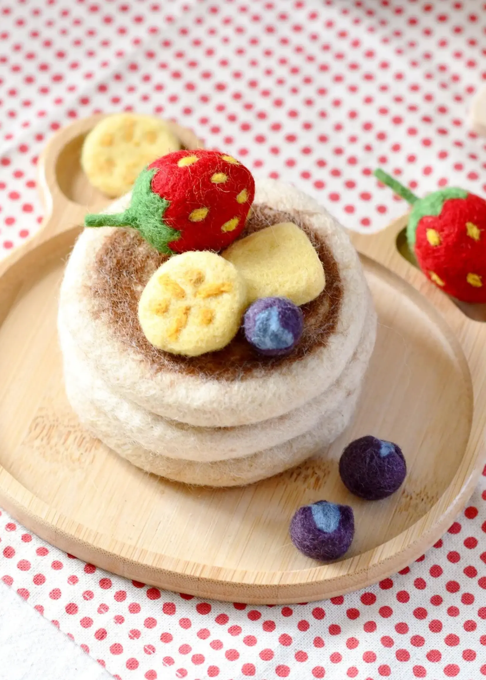 Felt Pancake Stack Play Food Set