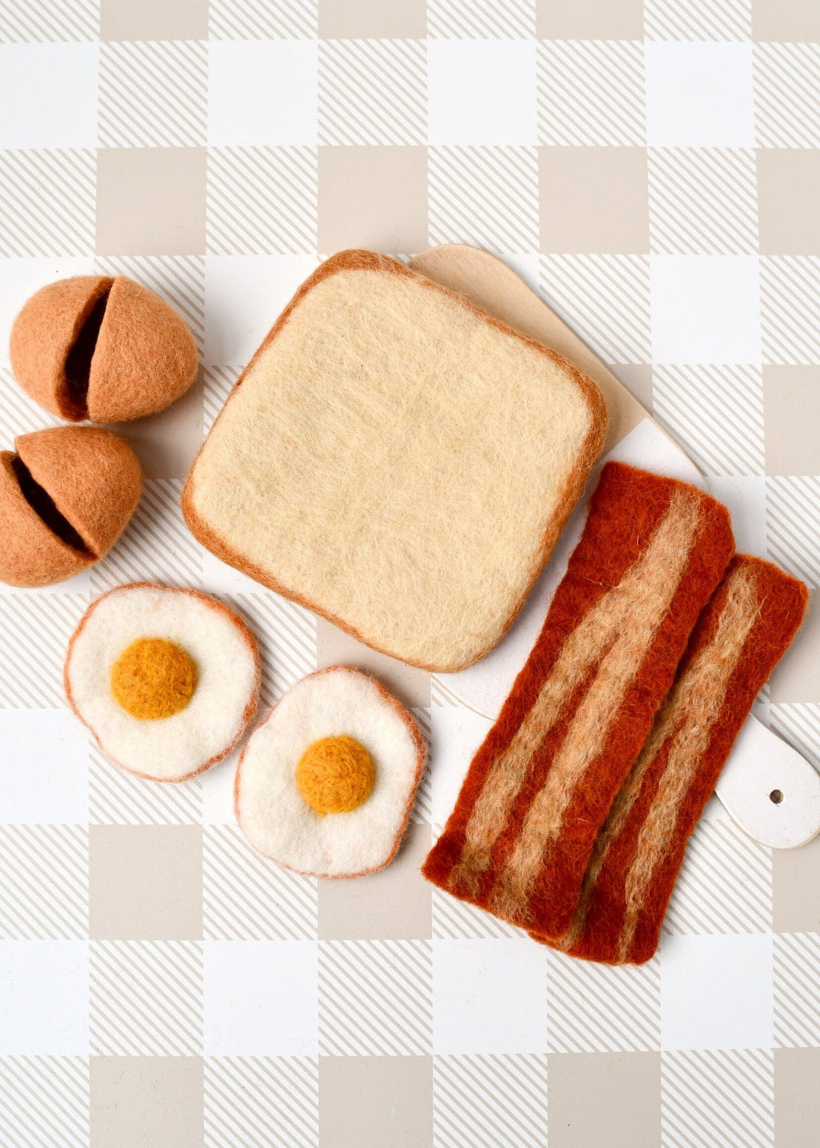 Felt Bacon and Eggs Breakfast Set