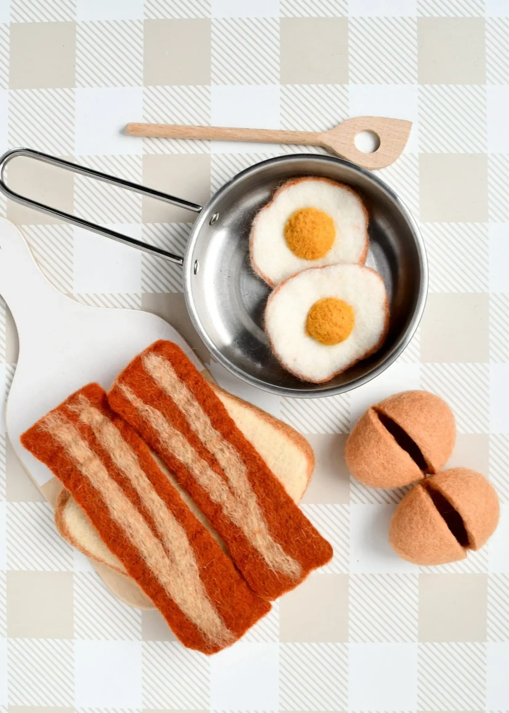 Felt Bacon and Eggs Breakfast Set