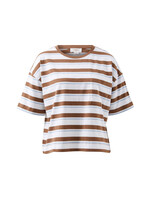 Ceres Life Boxy Pocket Tee - White/Milk Choc Chalk Stripe