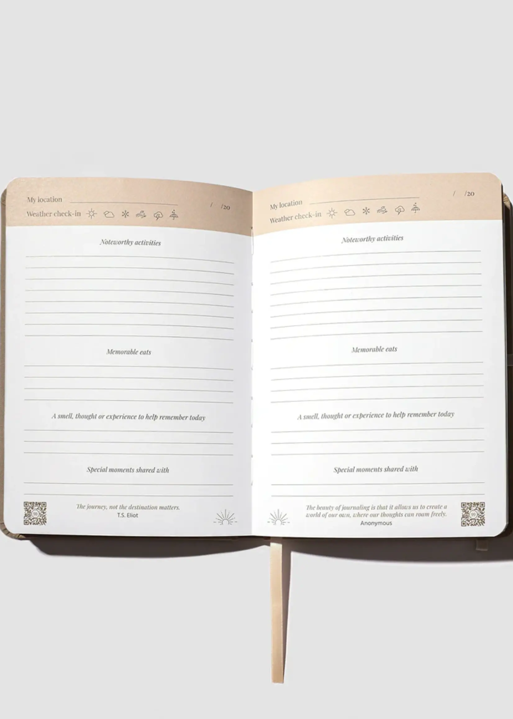 Journalfy Travel Journal - Sunlit Sand