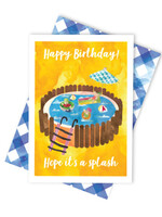 Candle Bark Creations Jelly Pool Birthday Cake - Card
